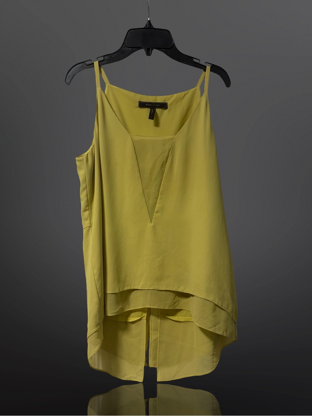 BCBGMaxAzria Chartreuse Layered Camisole